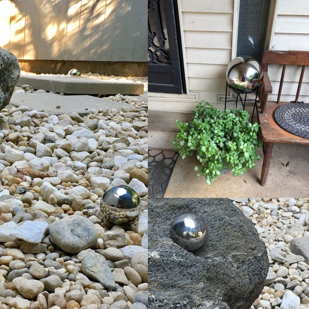 HomDSim red mirror ball styled indoors to add colorful decorative interest
