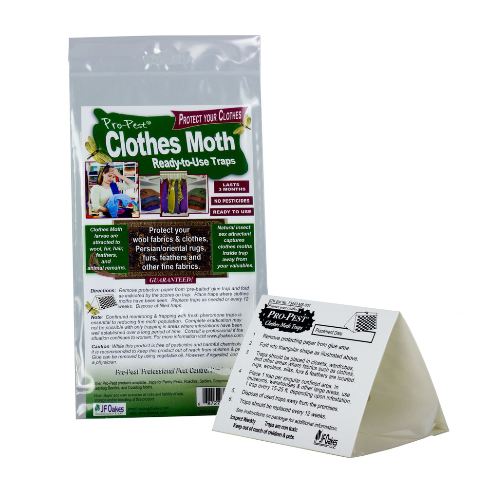 HOME-OUTDOOR front packaging showing compact moth traps and benefits