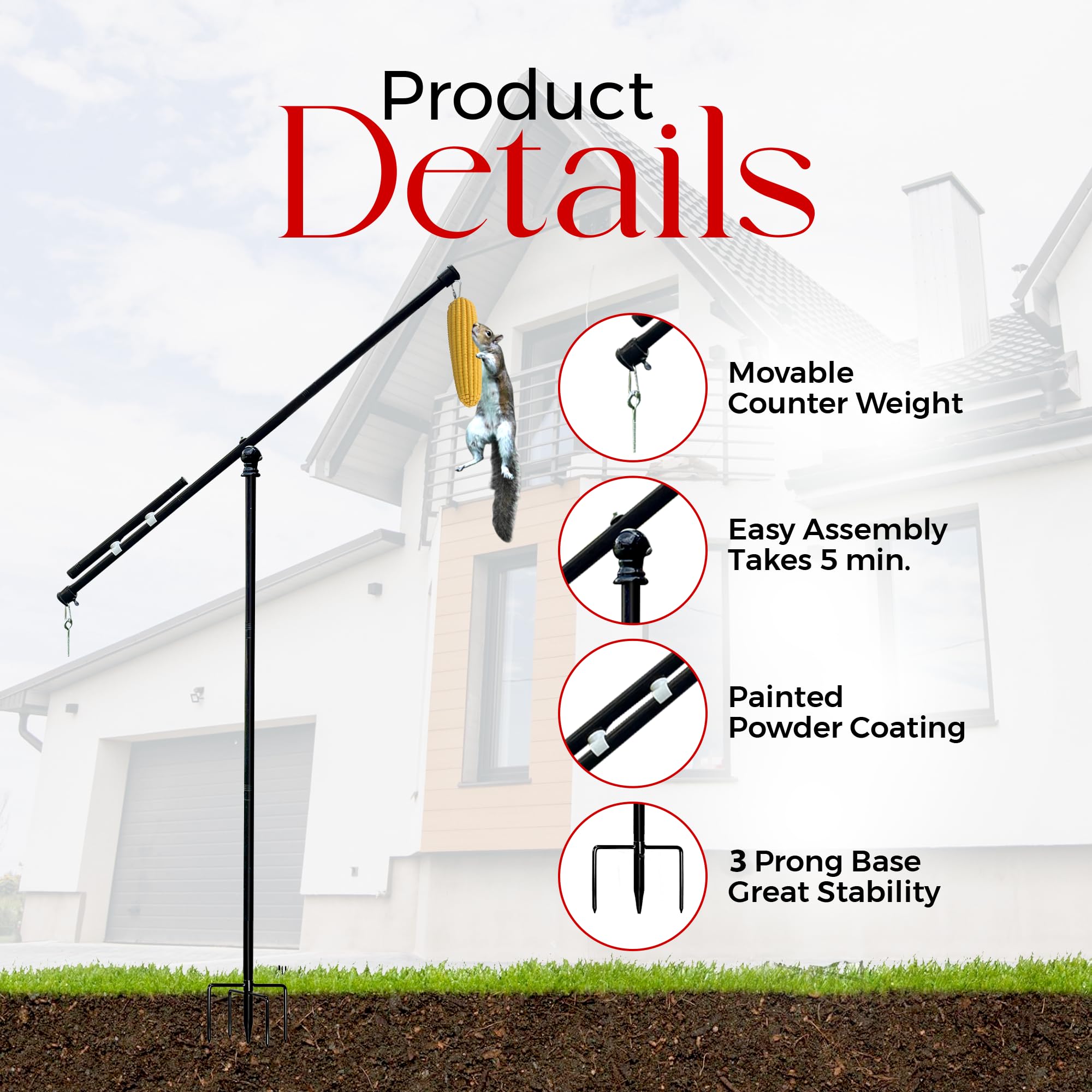 HOME PLEASED adjustable stand detail demonstrating easy height changes for better viewing