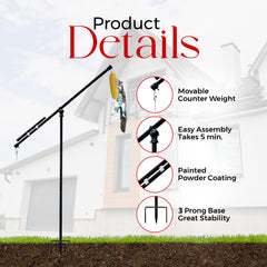 HOME PLEASED adjustable stand detail demonstrating easy height changes for better viewing