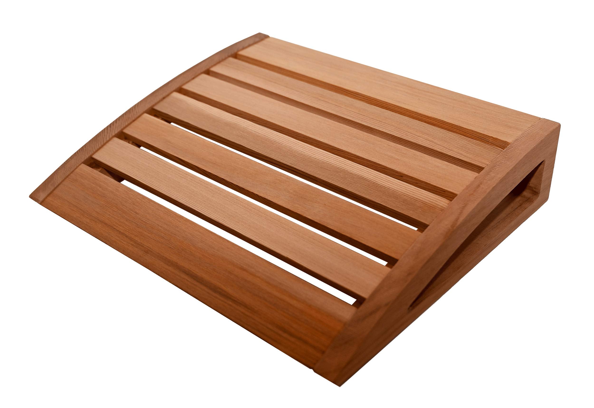 Home Sauna Experience cedar headrest front view showing modern design and comfort