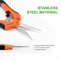 HOMEANING shears cutting a flower stem demonstrating precise trimming without crushing