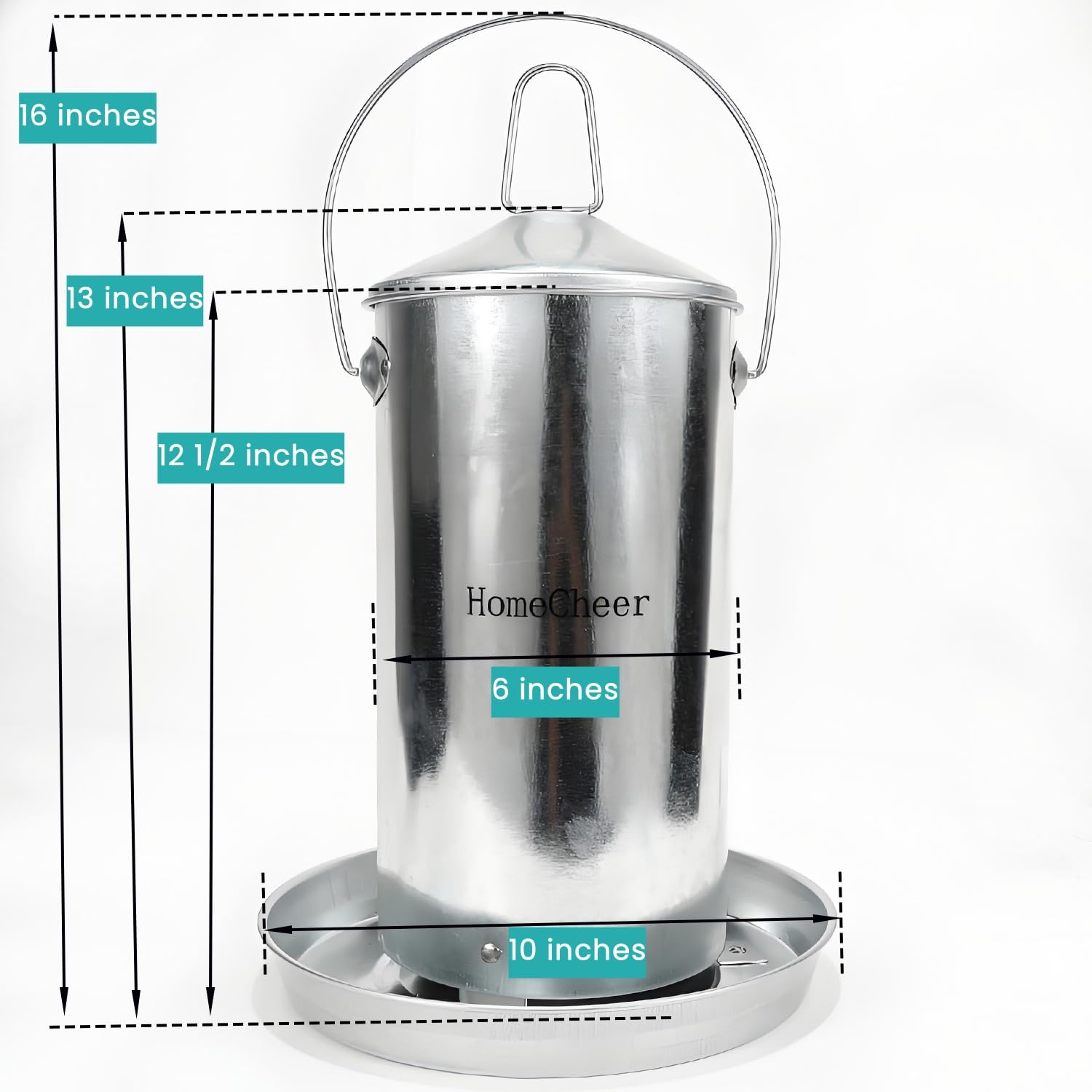 HomeCheer close-up of removable lid keeping feed protected
