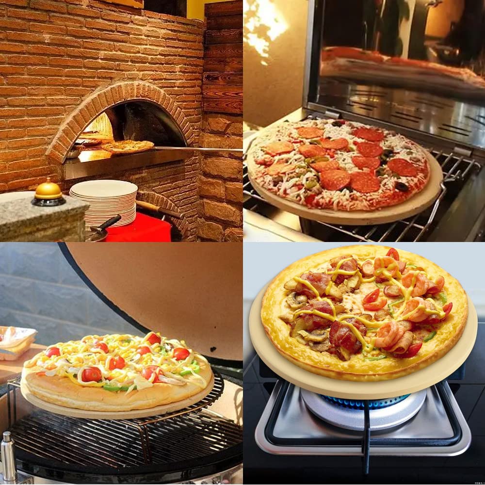 homEdge peel holding a baked pizza showing easy loading and serving convenience