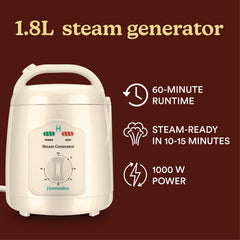 Homedics hose attachment connection highlighting safe steam delivery for consistent humidity