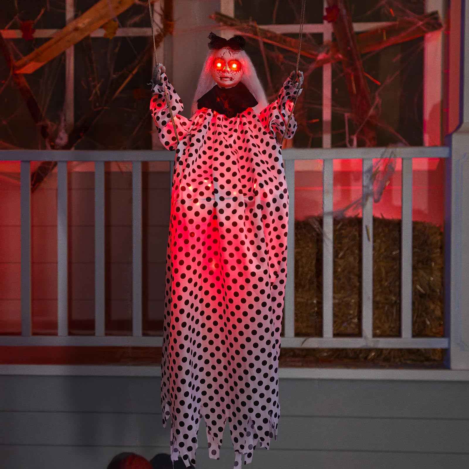 HOMELEX 50-inch ghost beside chair showing true size