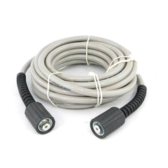 Homelite 25ft hose front view showing M22 fitting and OEM benefit