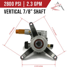 Himore Homelite pump side profile highlighting durable cast housing benefit