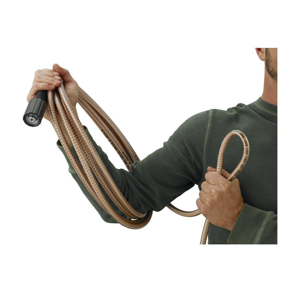 Homelite Ryobi close-up of hose connection detail ensuring leak-free installation