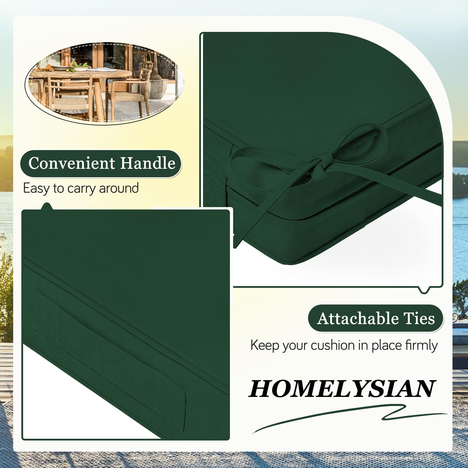 HOMELYSIAN carry handle view for easy moving and portable convenience