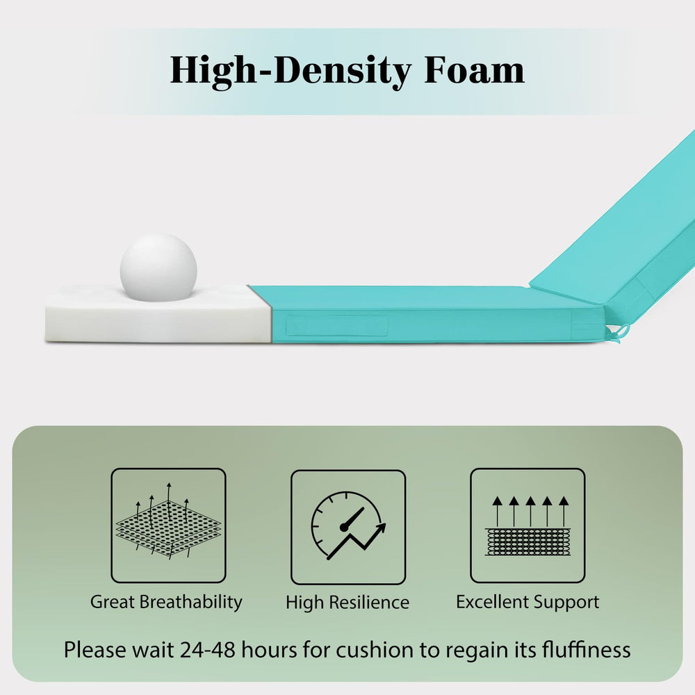 HOMELYSIAN detail of non-slip ties and handles keeping cushion secure and portable