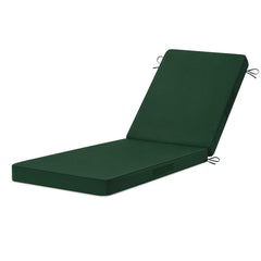 HOMELYSIAN front view showing full forest green chaise cushion and even support