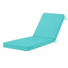 HOMELYSIAN front view of teal chaise cushion showing full coverage and comfort