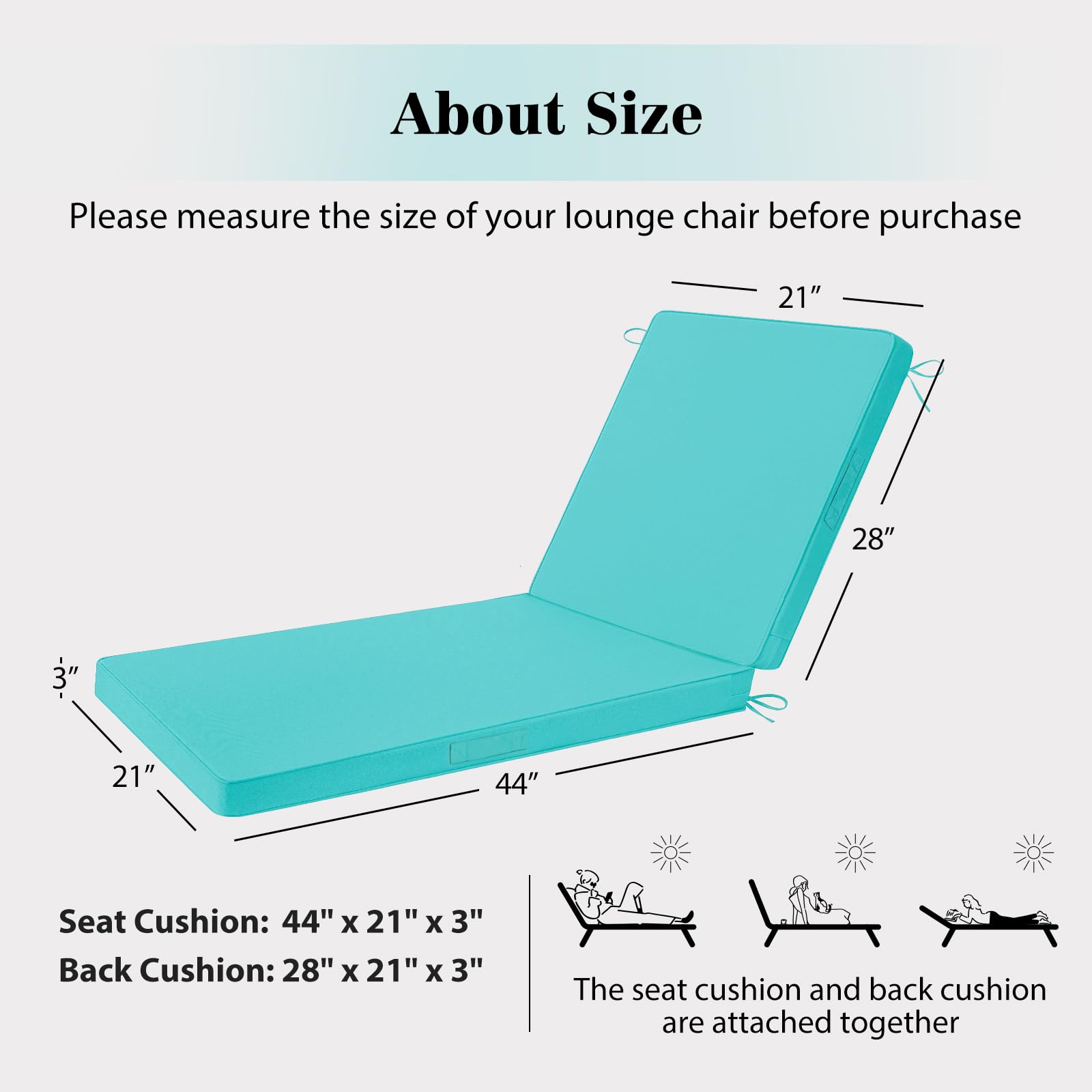 HOMELYSIAN chaise cushion in patio setting offering comfortable outdoor relaxation