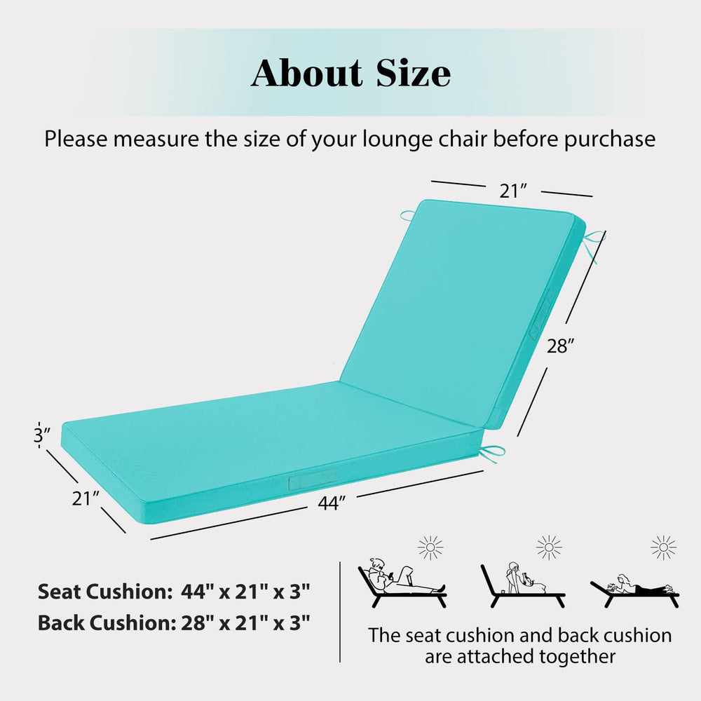 HOMELYSIAN chaise cushion in patio setting offering comfortable outdoor relaxation