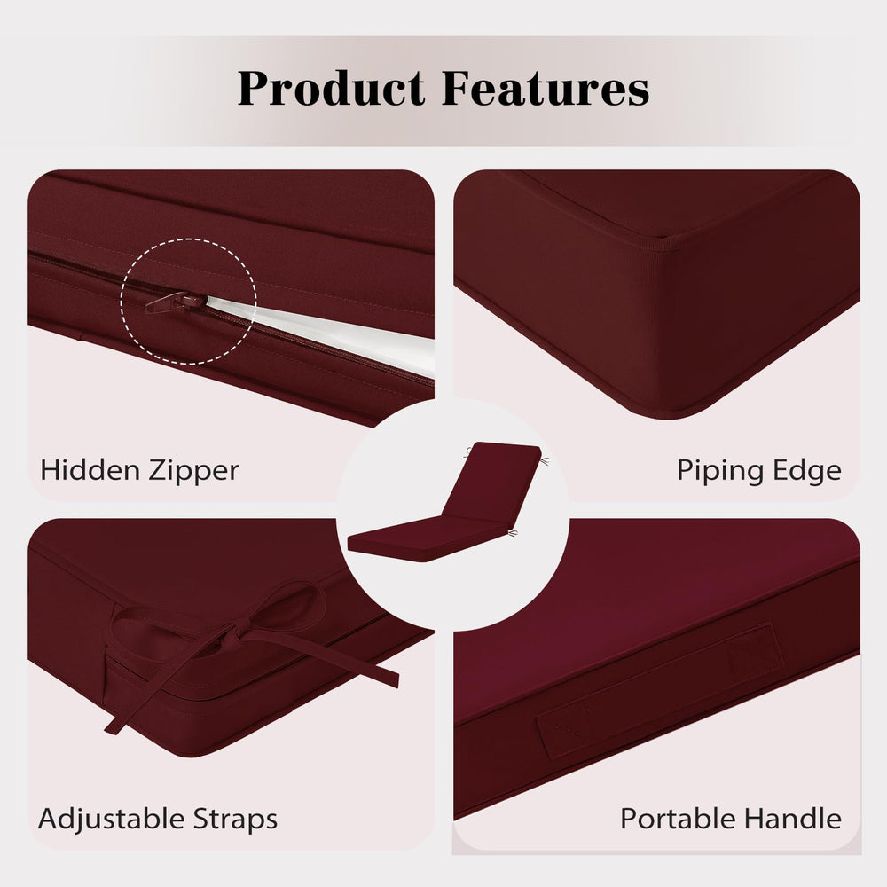 HOMELYSIAN cushions assembled on a lounge chair showing secure fit and relaxed posture