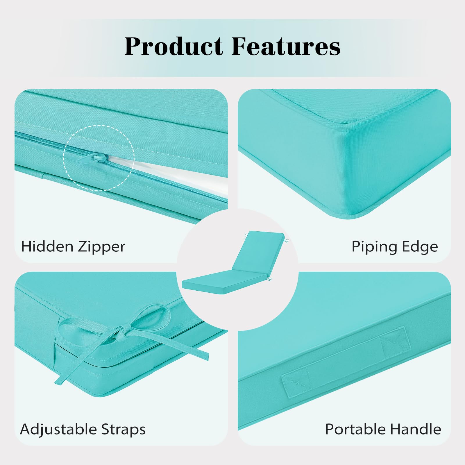 HOMELYSIAN side profile showing 3-inch foam thickness for supportive seating