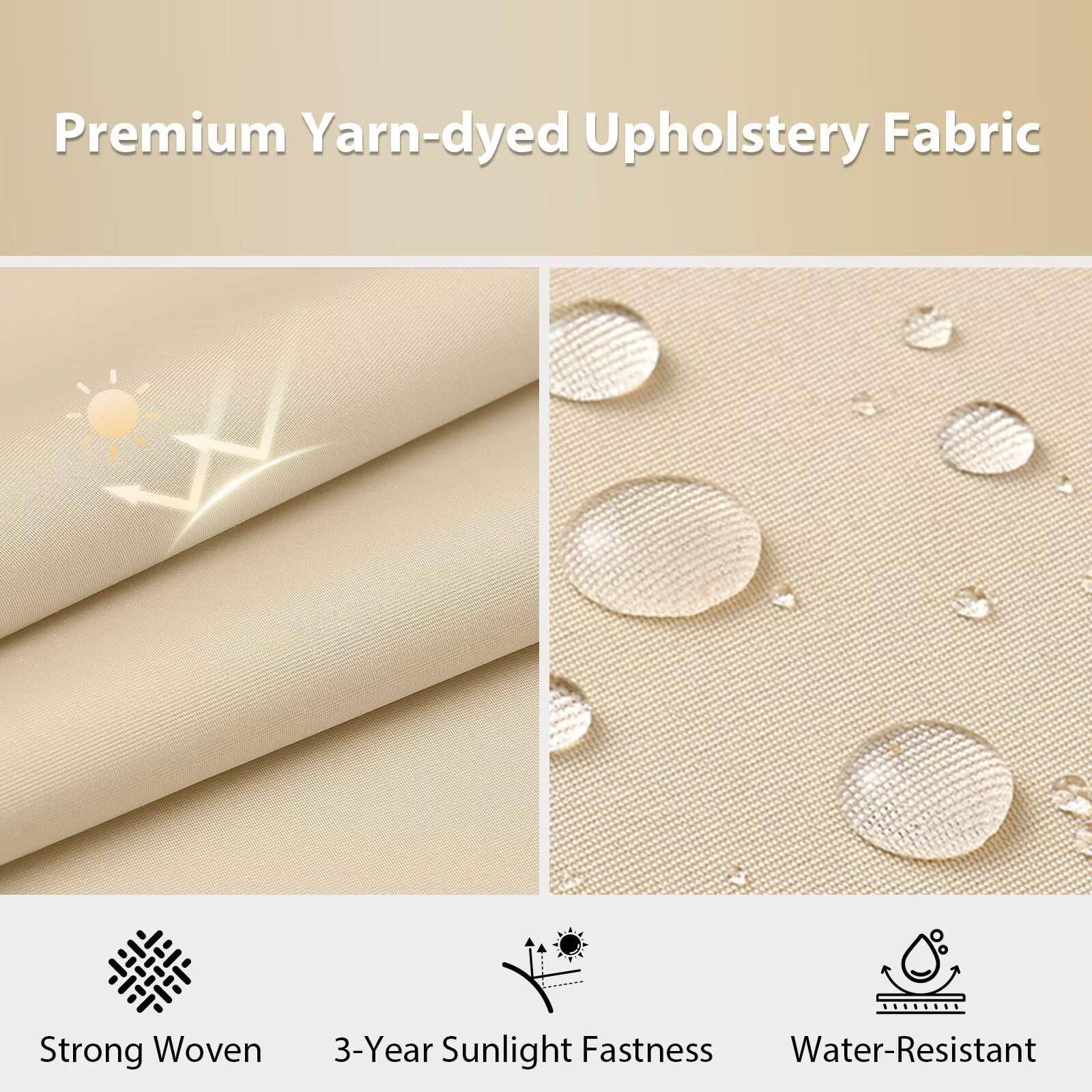 HOMELYSIAN close-up of Oxford fabric texture highlighting water-resistant protection