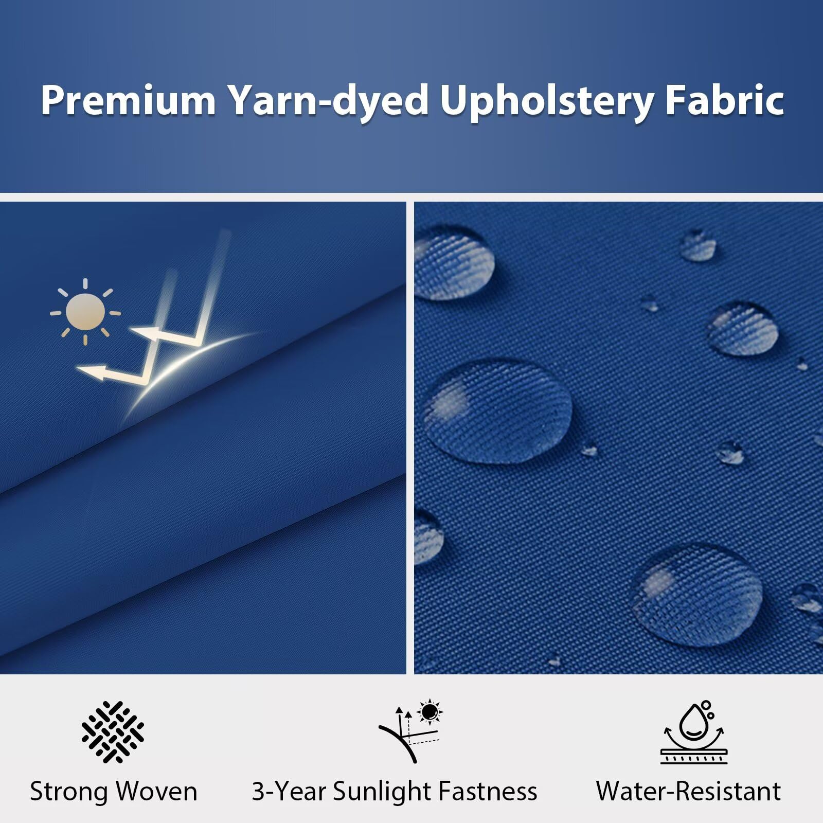 HOMELYSIAN close-up of water-resistant Oxford fabric texture showing durable weave and easy cleaning
