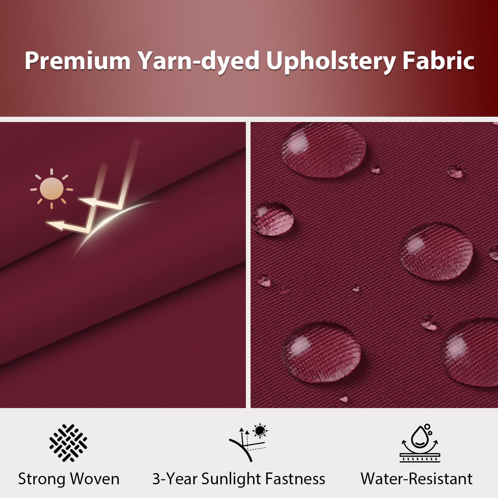 HOMELYSIAN close-up of Oxford fabric texture highlighting water resistance benefit