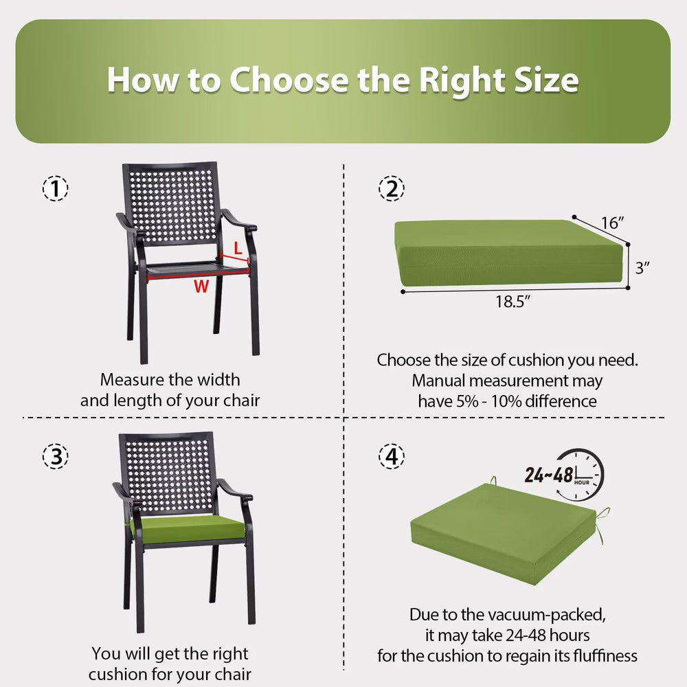 HOMELYSIAN cushion placed on patio chair showing comfortable outdoor seating