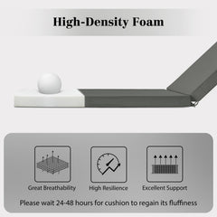 HOMELYSIAN foam insert next to cover illustrating simple stuffing assembly