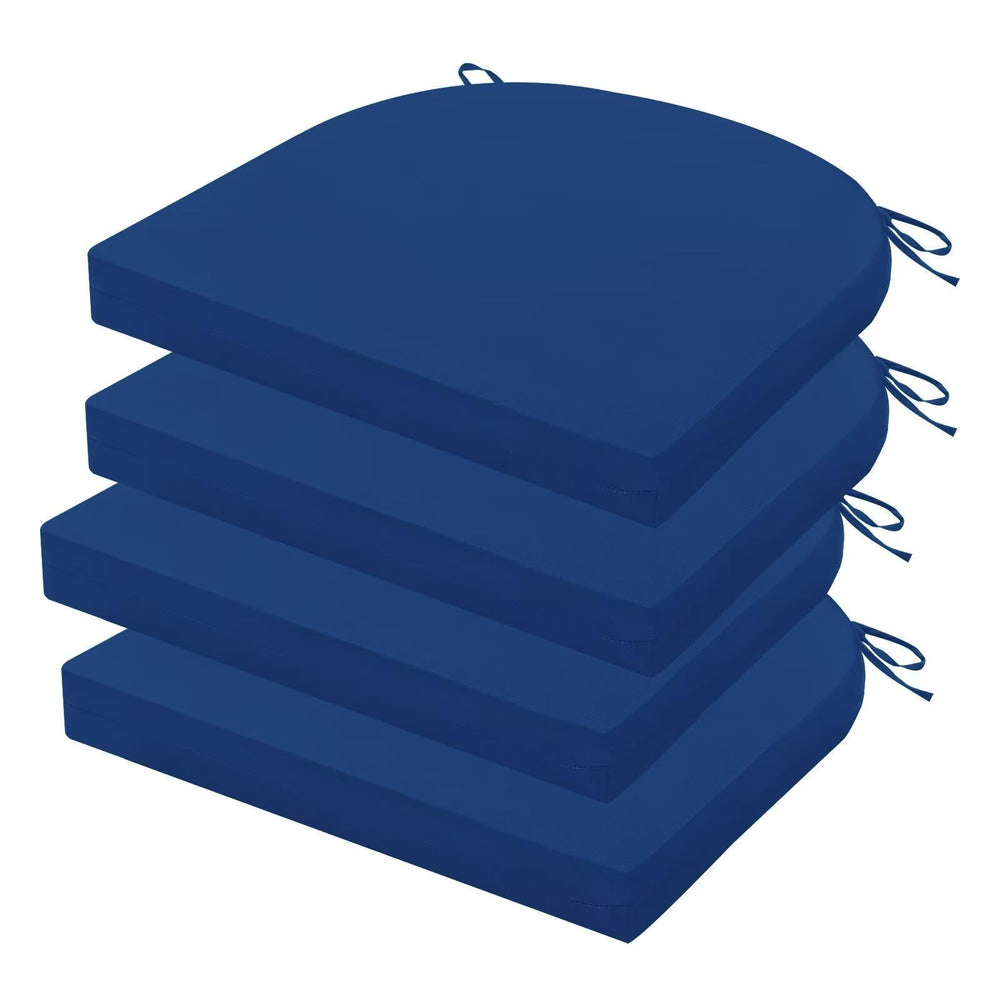 HOMELYSIAN front view of royal blue cushion set showcasing neat edges and color, adds instant comfort
