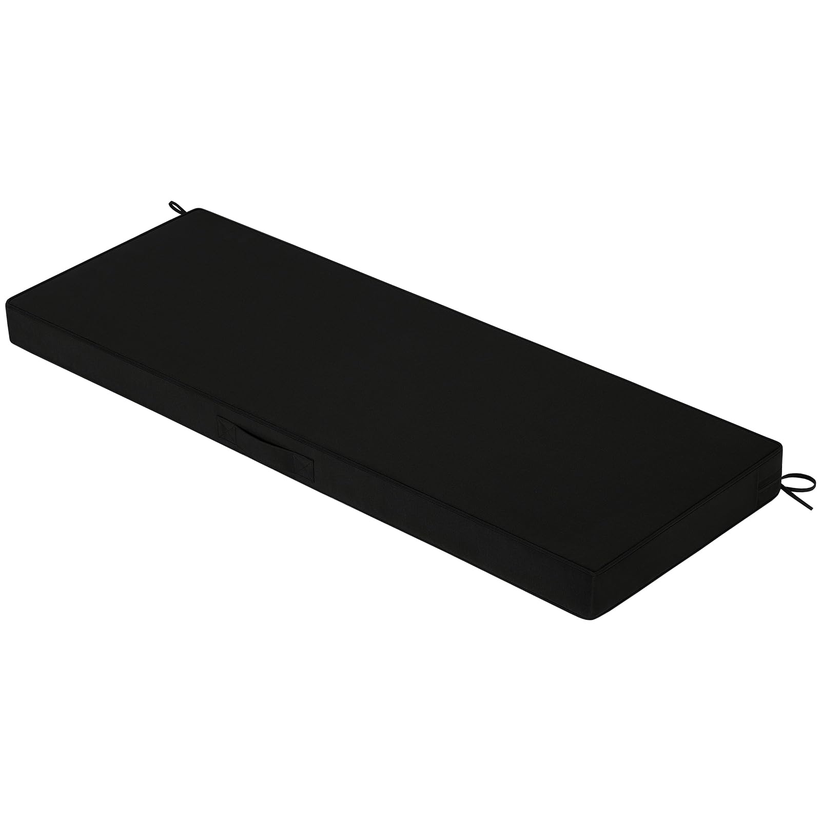 HOMELYSIAN front view of bench cushion showing sleek waterproof finish and neat edges