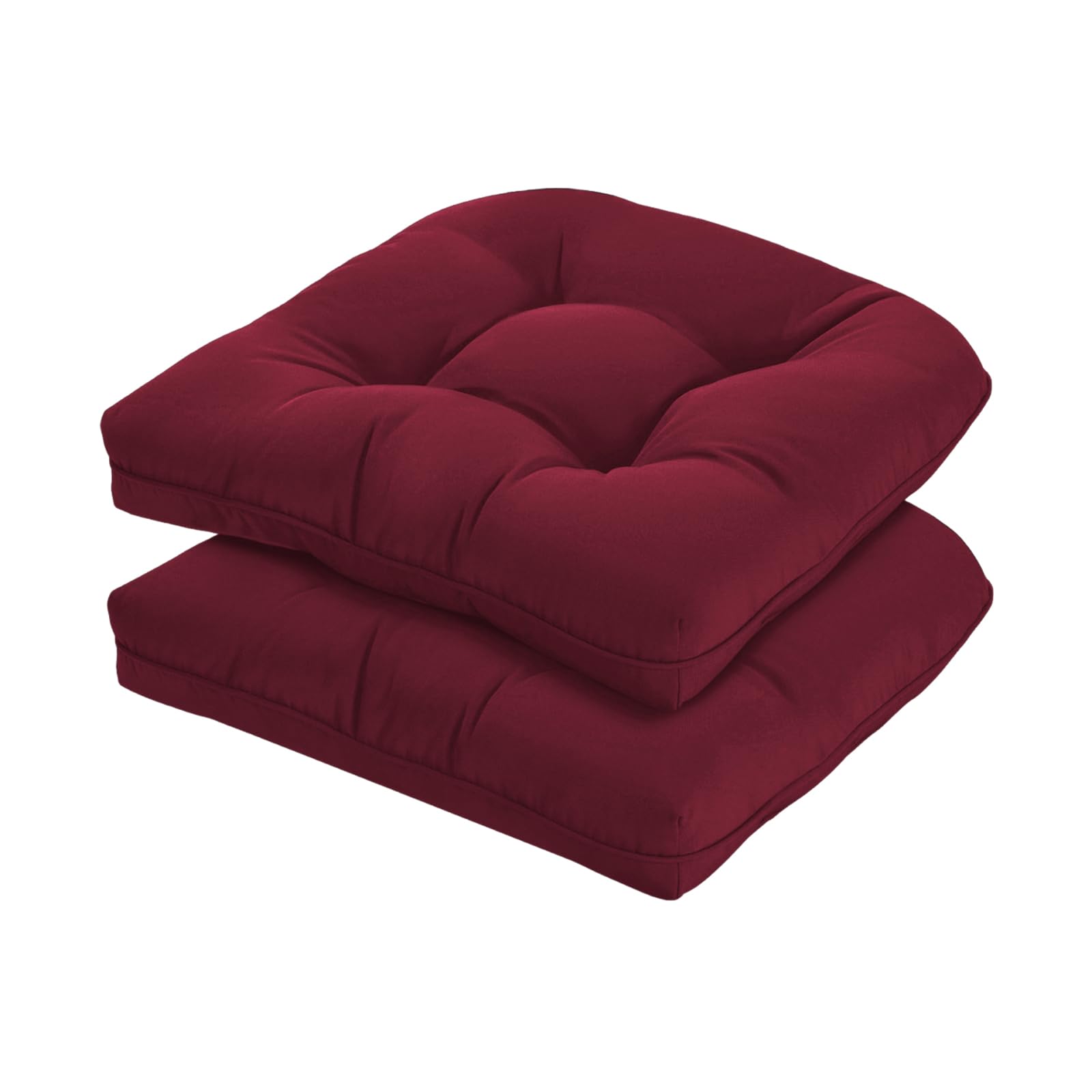 HOMELYSIAN front view of burgundy cushions showing crisp edges and neat finish for instant patio upgrade