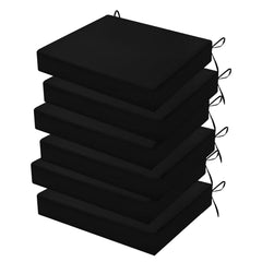HOMELYSIAN front view of six black cushions showing neat styling and uniform comfort