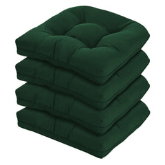 HOMELYSIAN front view of four green cushions showing coordinated set and comfort