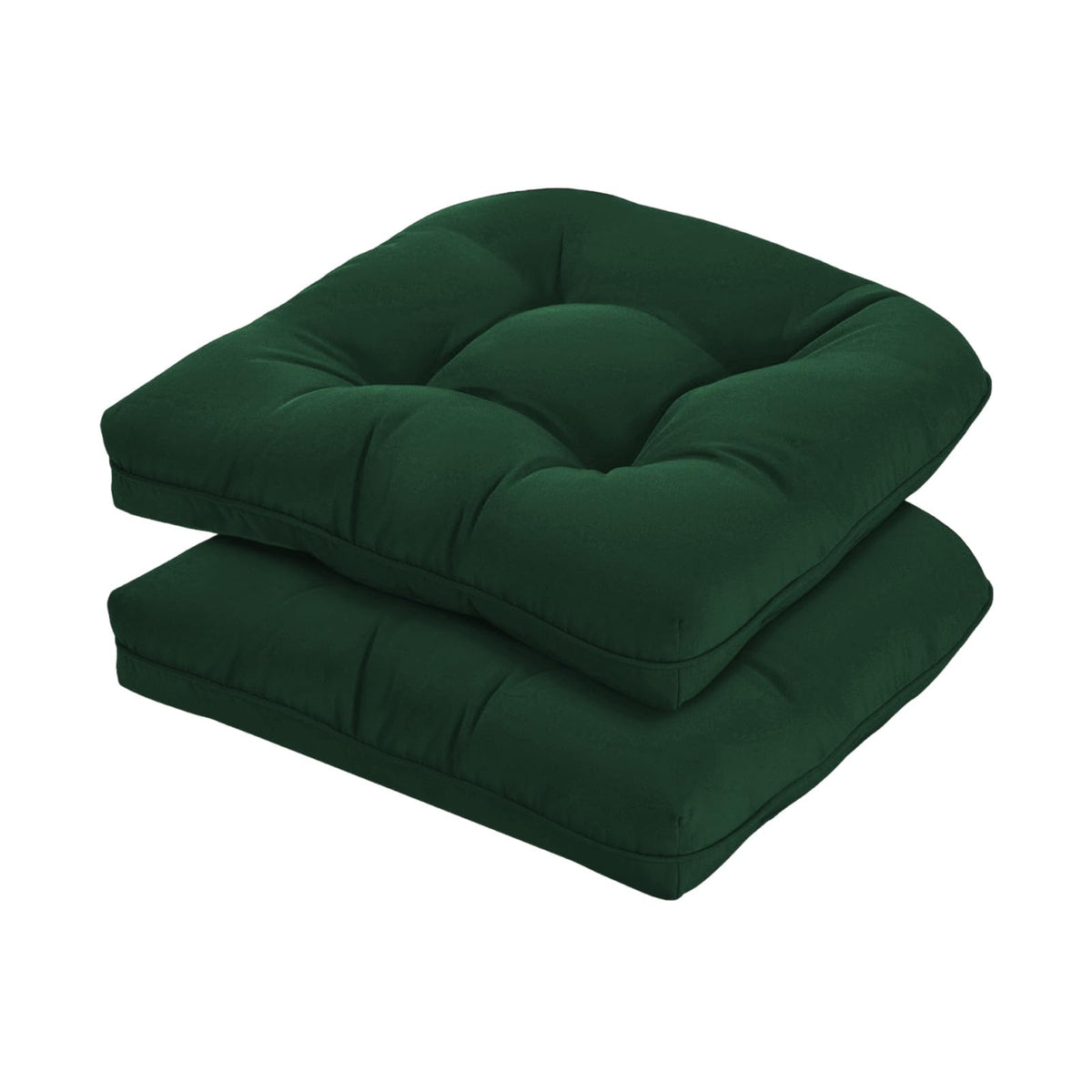 HOMELYSIAN front view of green cushion pair showing neat tailored edges and inviting comfort