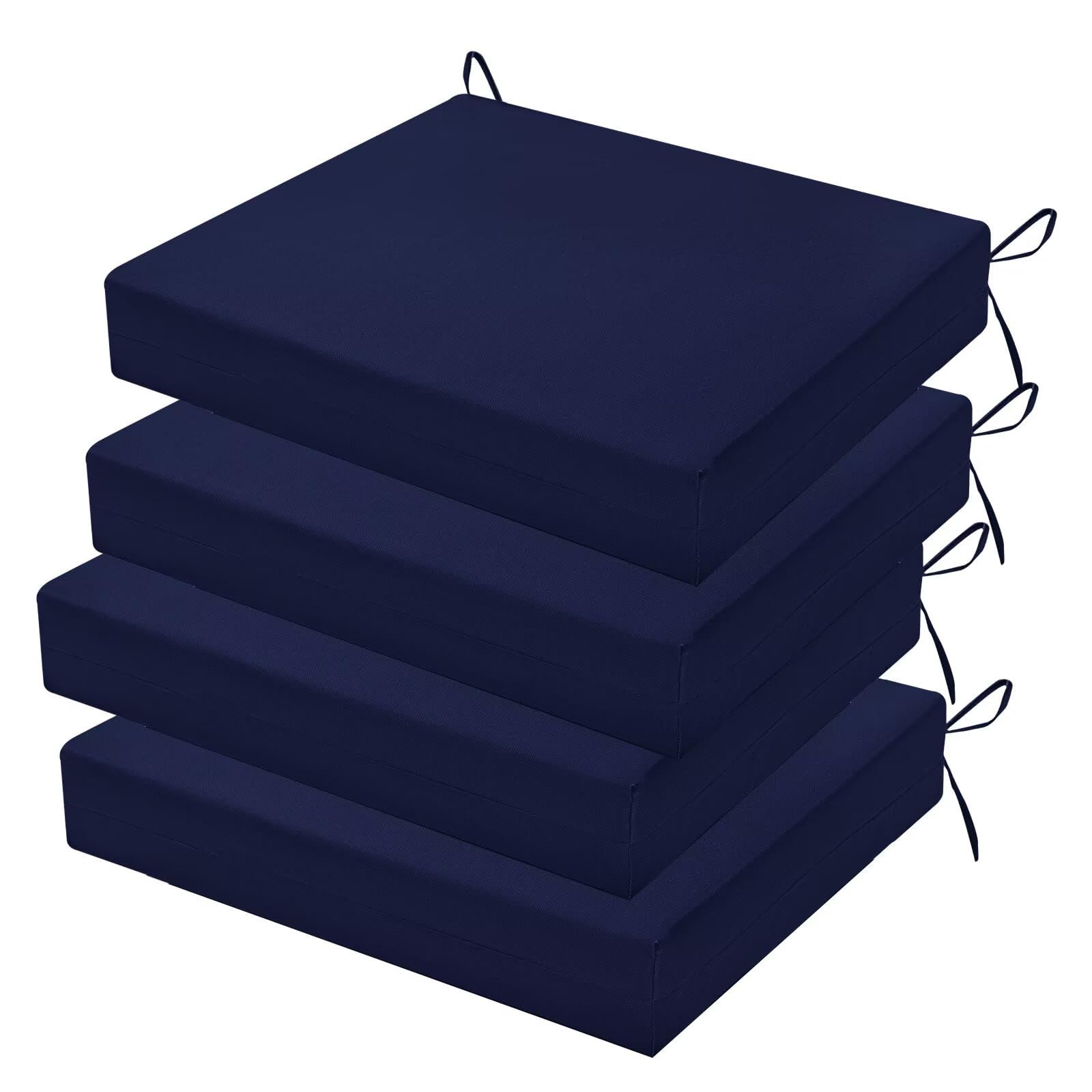 HOMELYSIAN front view of four navy cushions showing coordinated set and stylish appeal