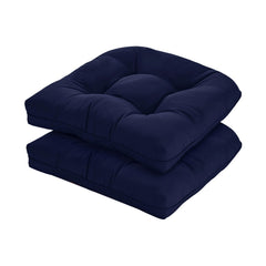 HOMELYSIAN front view of navy cushions showing paired set and neat finish