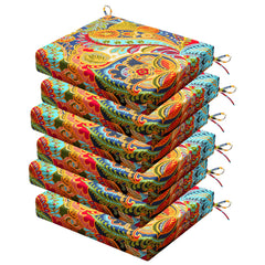 HOMELYSIAN six-piece paisley cushion set displayed front view adds pattern and comfort