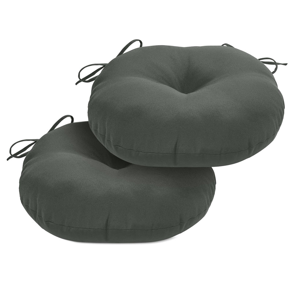 HOMELYSIAN front view showing tufted round cushions for sturdy outdoor seating