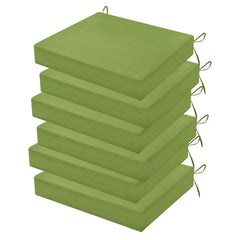 HOMELYSIAN front view of six grass green cushions shows coordinated set and style