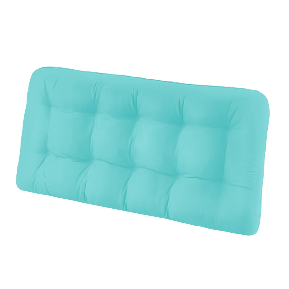 HOMELYSIAN front view teal bench cushion adds comfortable seating