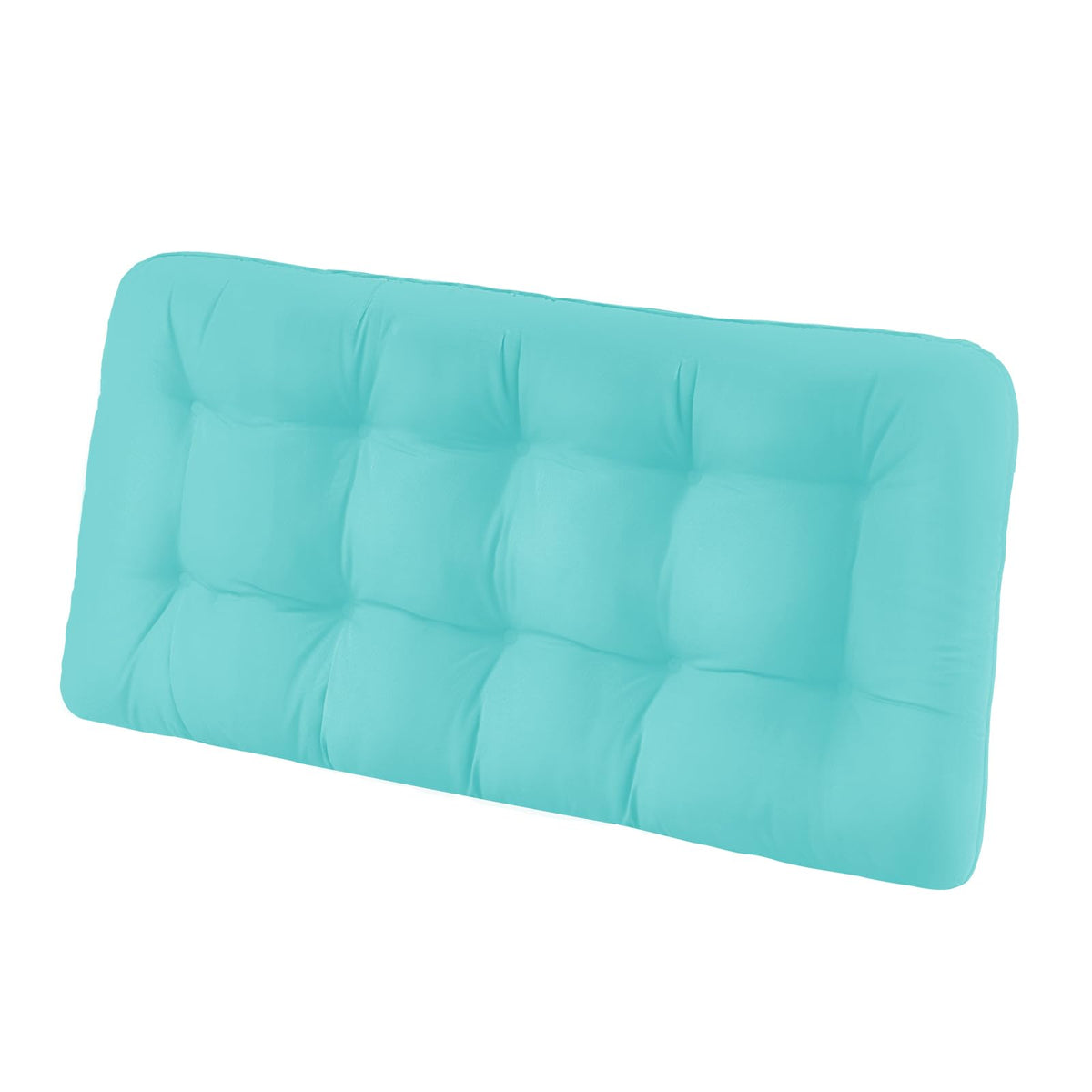 HOMELYSIAN front view teal bench cushion adds comfortable seating