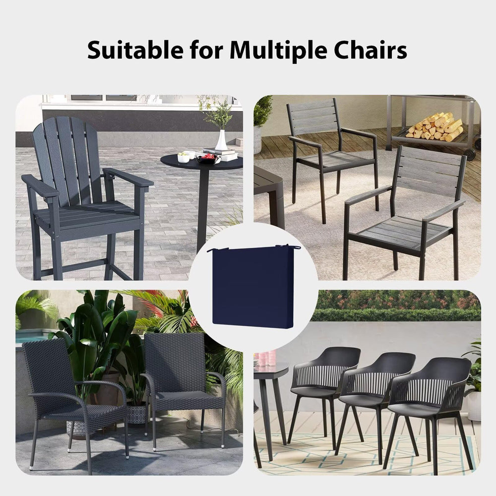 HOMELYSIAN cushions on patio dining set showing comfortable outdoor seating ambiance