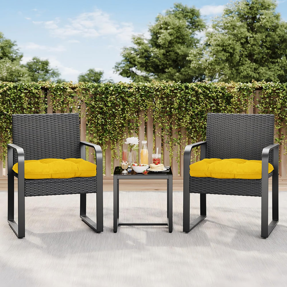 HOMELYSIAN outdoor patio scene showing styled cushions enhancing seating area