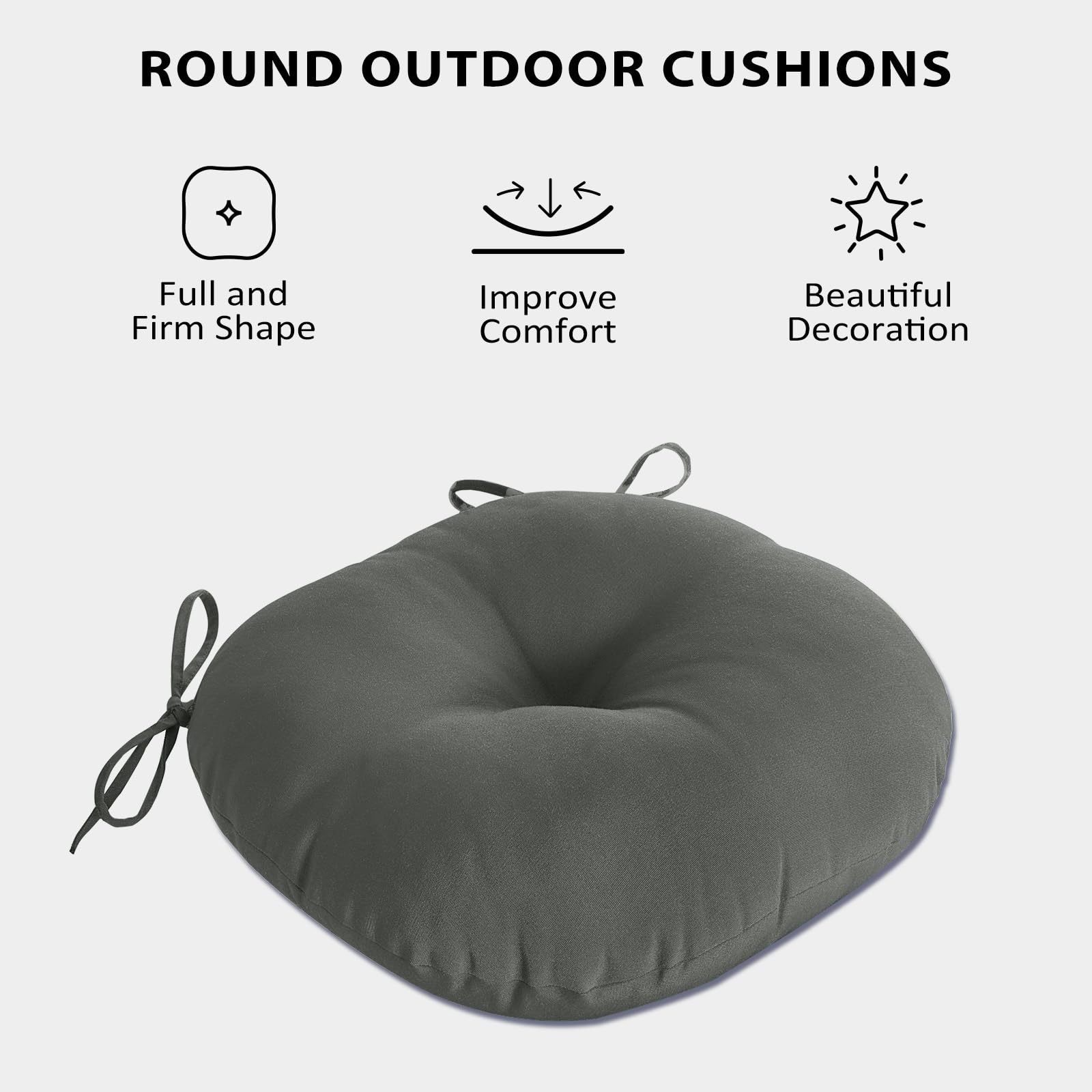 HOMELYSIAN cushions on a bistro chair in a patio setting enhancing decor