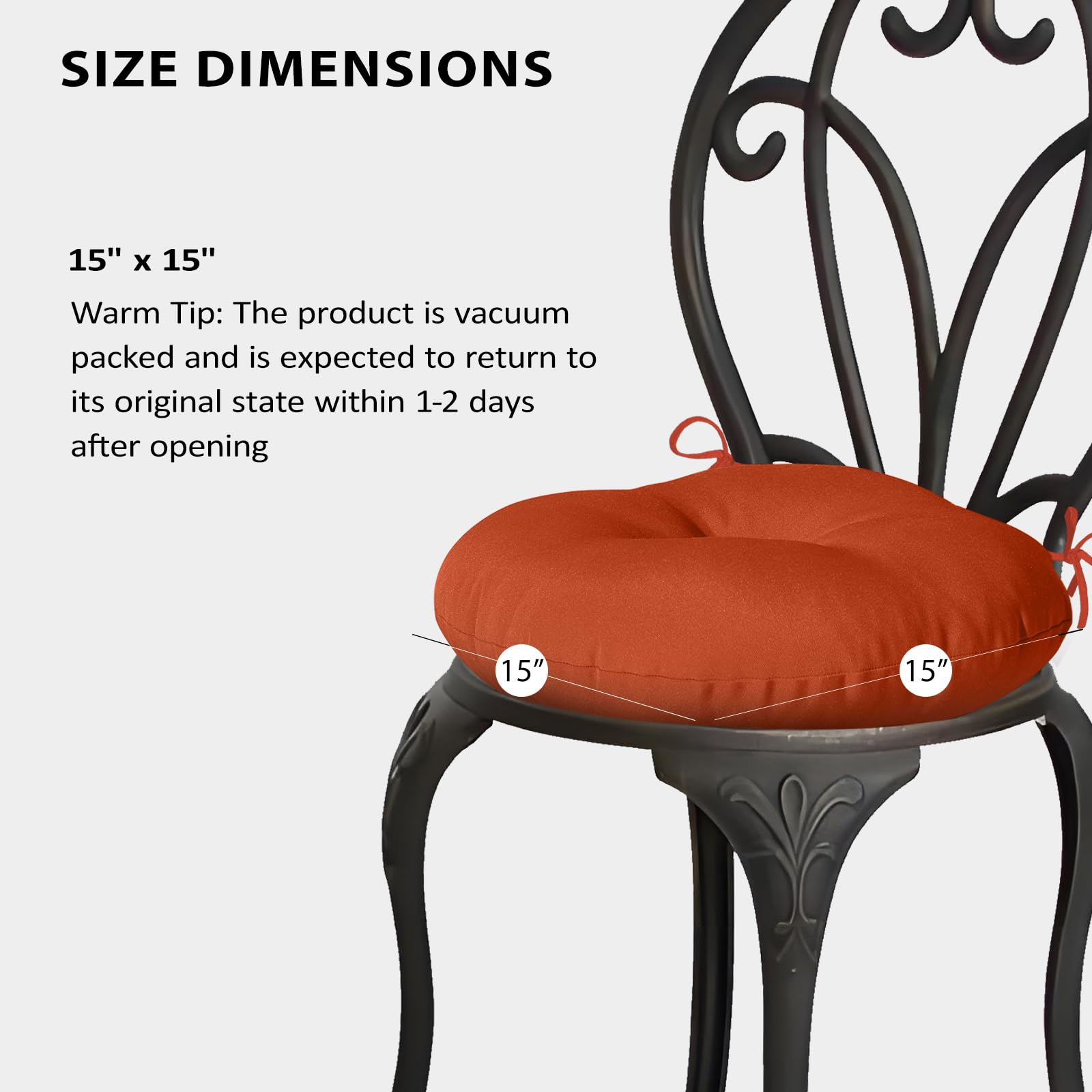 HOMELYSIAN two cushions on patio bistro chairs illustrating outdoor decor upgrade
