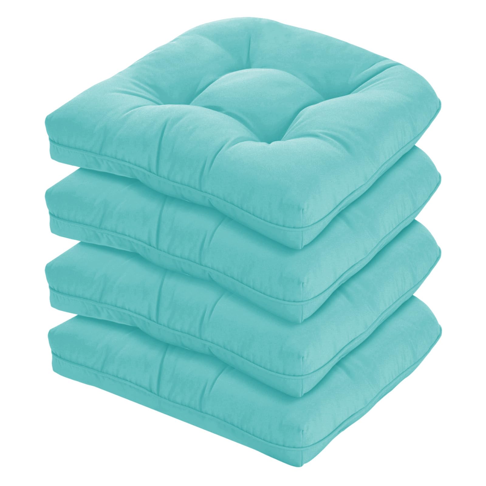 HOMELYSIAN front view of teal cushion set shows color and padding for comfort