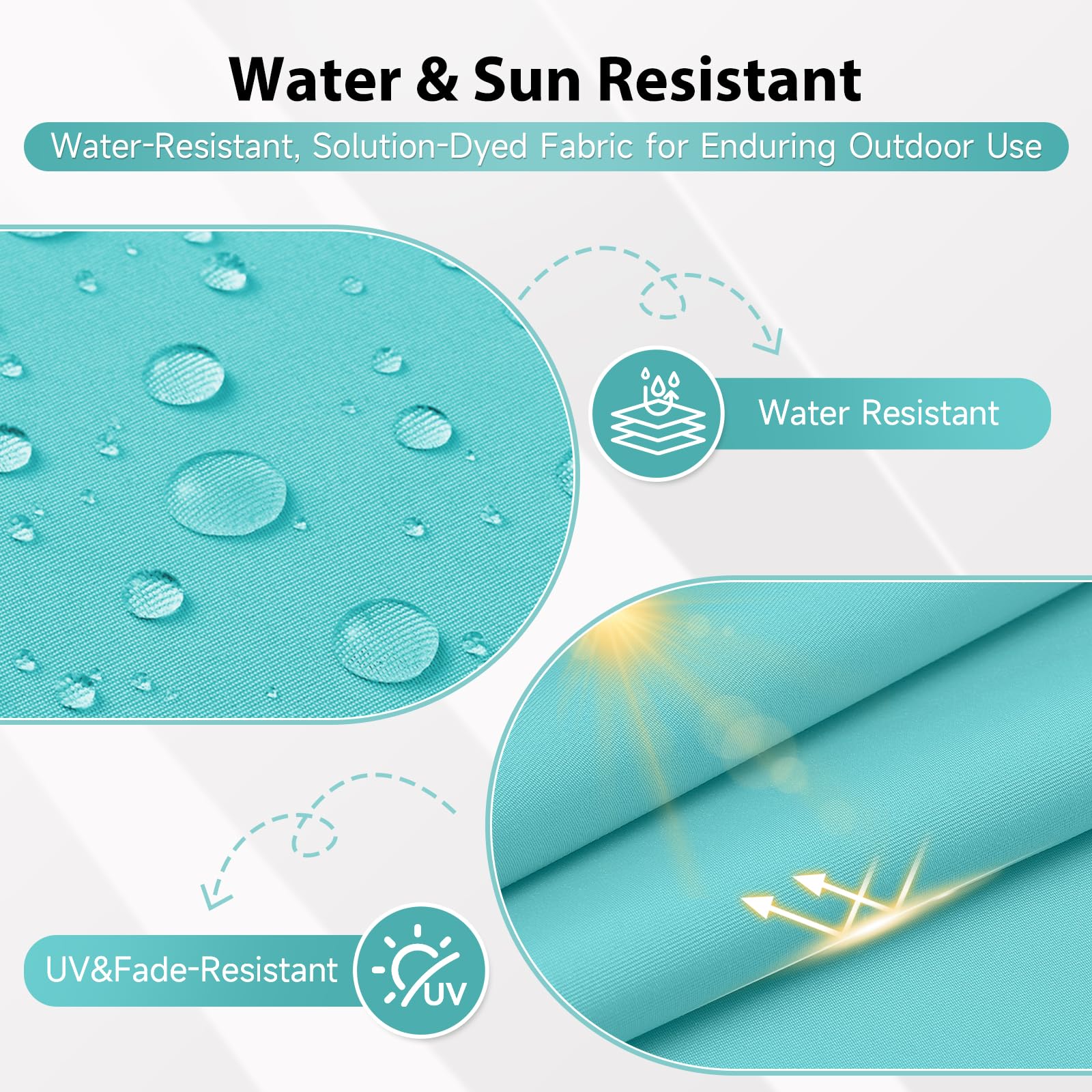HOMELYSIAN fabric texture with water-resistant finish enables easy spot cleaning