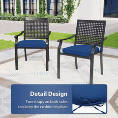 HOMELYSIAN tie straps detail demonstrating secure non-slip attachment to outdoor chairs
