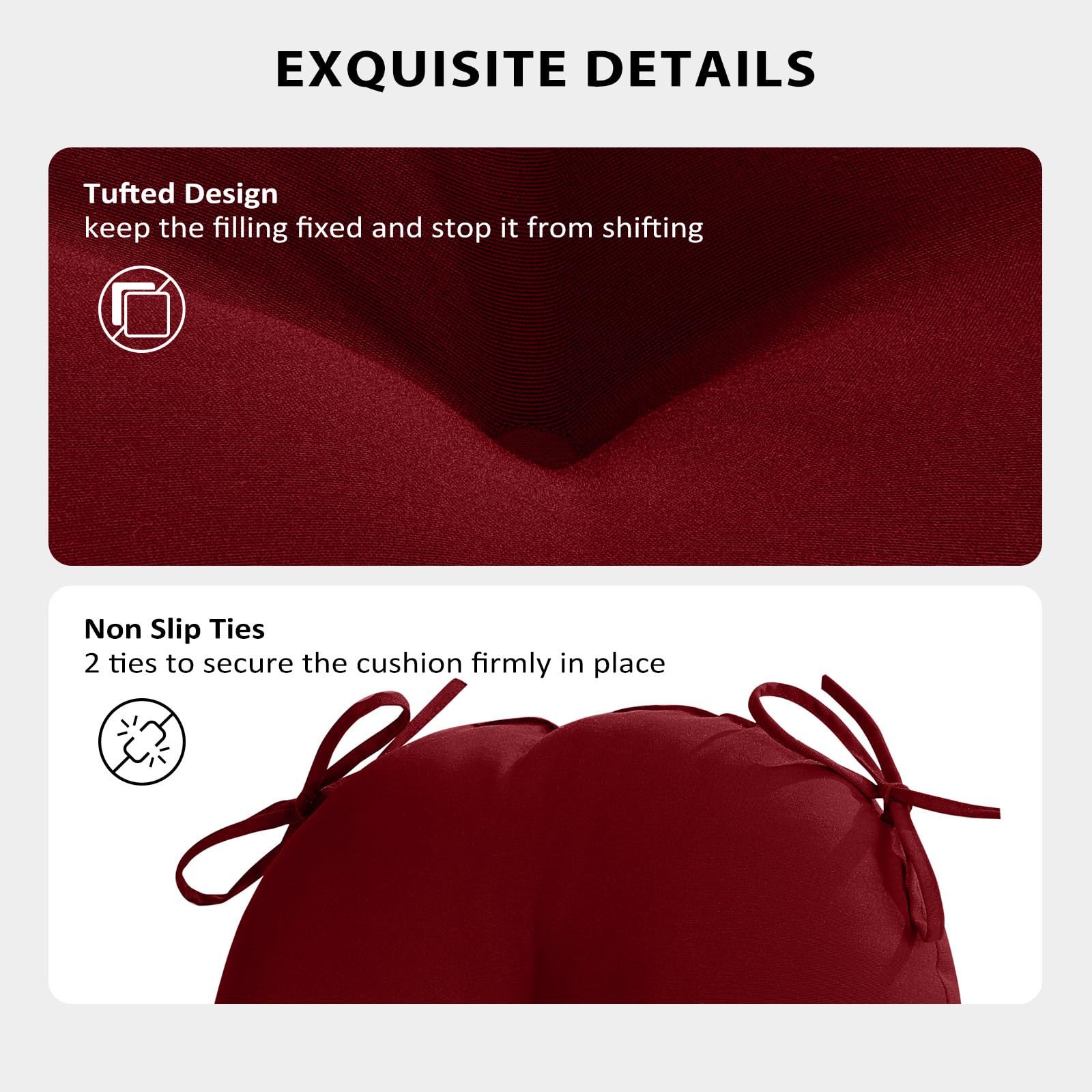 HOMELYSIAN tufting detail showing stable fill and even support