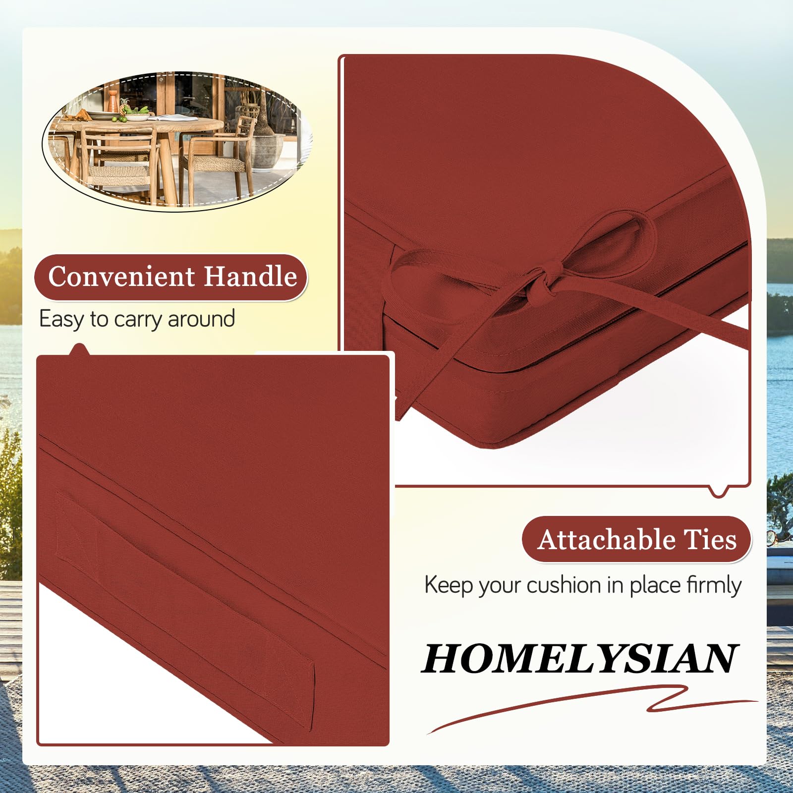 HOMELYSIAN zipper open on removable cover for simple washing and maintenance