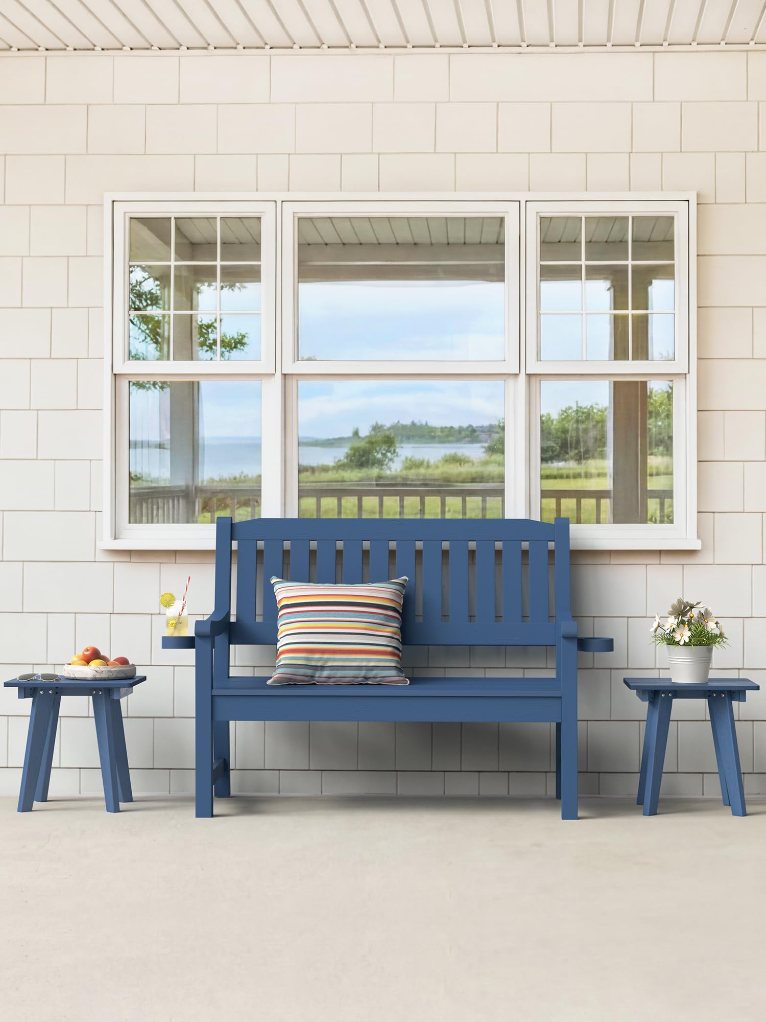 Homenjoy outdoor patio lifestyle with table showing aesthetic and practical use
