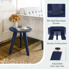 Homenjoy beside chair for scale showing small footprint and seating compatibility